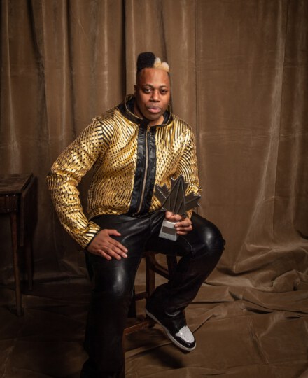 Kardinal Offishall posing for portrait at Canada's Walk of Fame 25th Anniversary