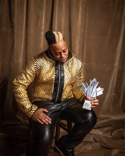 Kardinal Offishall posing for portrait at Canada's Walk of Fame 25th Anniversary
