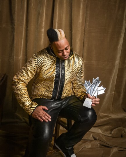 Kardinal Offishall posing for portrait at Canada's Walk of Fame 25th Anniversary