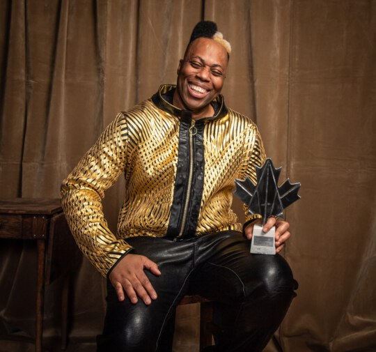 Kardinal Offishall posing for portrait at Canada's Walk of Fame 25th Anniversary