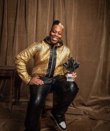 Kardinal Offishall posing for portrait at Canada's Walk of Fame 25th Anniversary