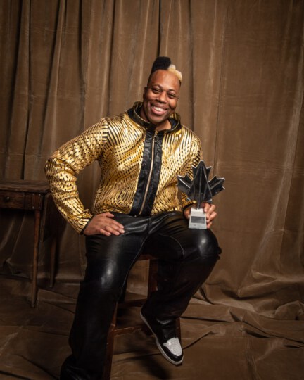 Kardinal Offishall posing for portrait at Canada's Walk of Fame 25th Anniversary