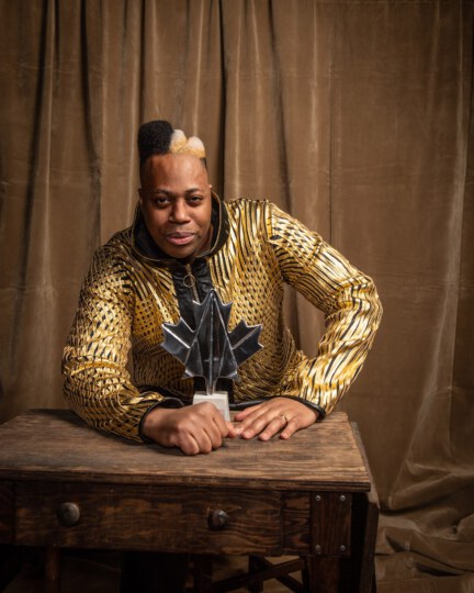 Kardinal Offishall posing for portrait at Canada's Walk of Fame 25th Anniversary