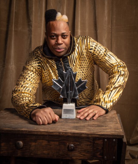 Kardinal Offishall posing for portrait at Canada's Walk of Fame 25th Anniversary