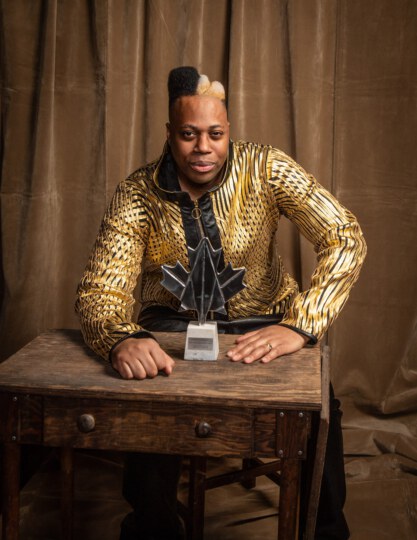 Kardinal Offishall posing for portrait at Canada's Walk of Fame 25th Anniversary