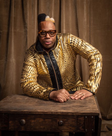 Kardinal Offishall posing for portrait at Canada's Walk of Fame 25th Anniversary