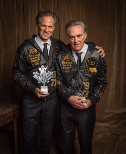 Michael Budman and Don Green (Roots Canada) posing for portrait at Canada's Walk of Fame 25th Anniversary