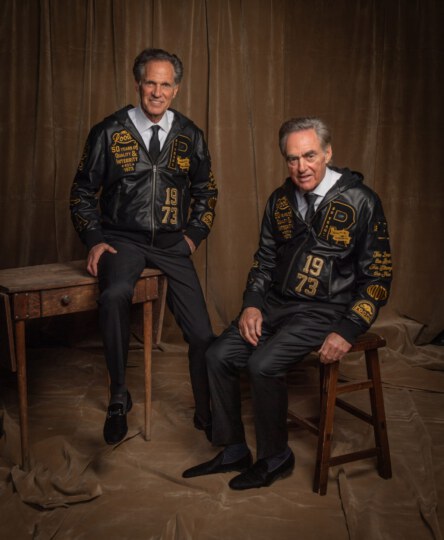 Michael Budman and Don Green (Roots Canada) posing for portrait at Canada's Walk of Fame 25th Anniversary