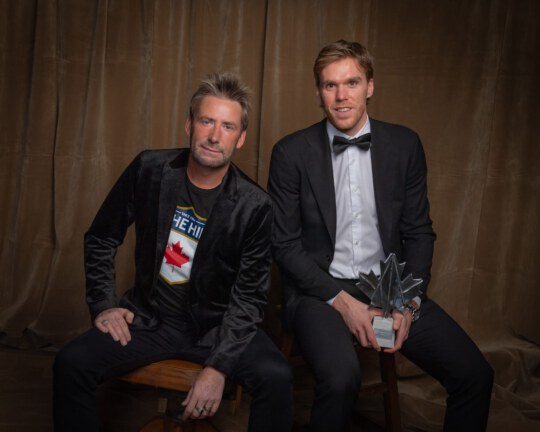Connor McDavid posing for portrait at Canada's Walk of Fame 25th Anniversary