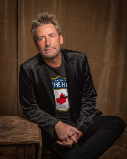 Lead singer of Nickelback, Chad Kroeger posing for portrait at Canada's Walk of Fame 25th Anniversary