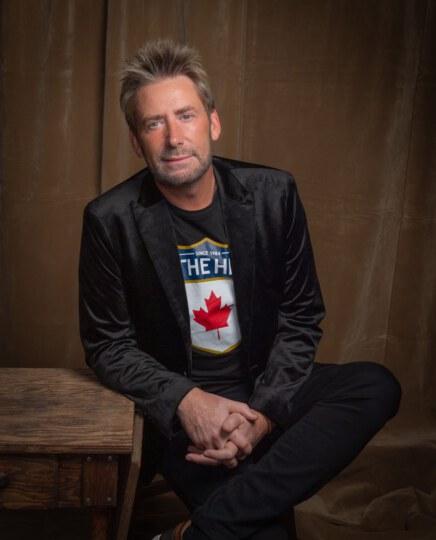 Lead singer of Nickelback, Chad Kroeger posing for portrait at Canada's Walk of Fame 25th Anniversary