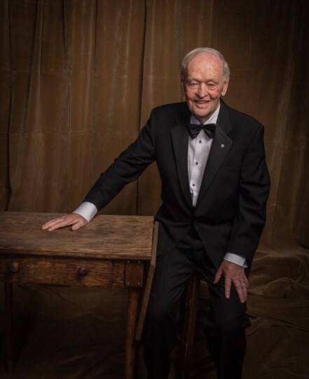 Jean Chrétien posing for portrait at Canada's Walk of Fame 25th Anniversary