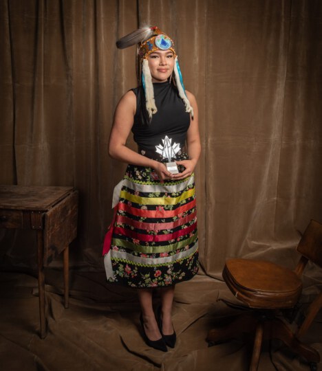 Autumn Peltier posing for portrait at Canada's Walk of Fame 25th Anniversary