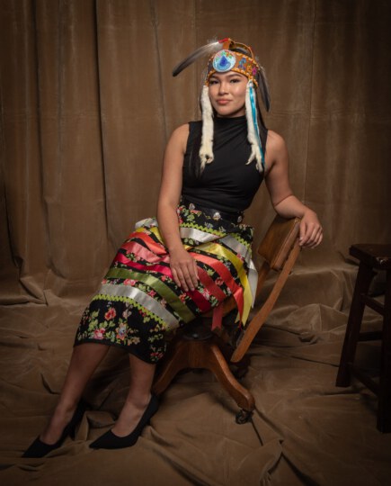 Autumn Peltier posing for portrait at Canada's Walk of Fame 25th Anniversary