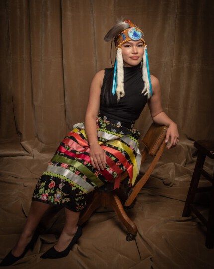 Autumn Peltier posing for portrait at Canada's Walk of Fame 25th Anniversary