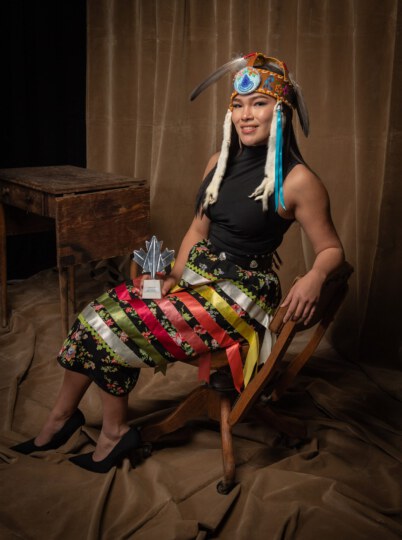 Autumn Peltier posing for portrait at Canada's Walk of Fame 25th Anniversary