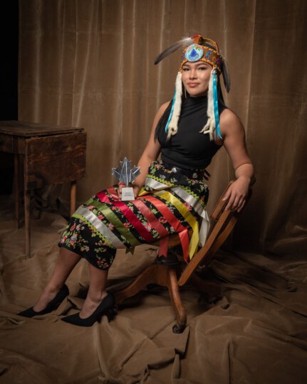 Autumn Peltier posing for portrait at Canada's Walk of Fame 25th Anniversary