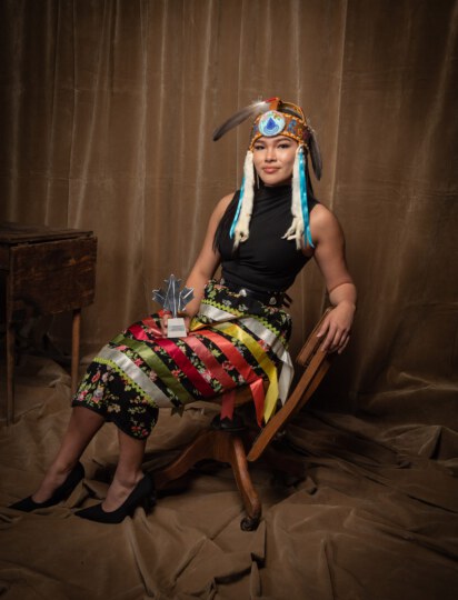 Autumn Peltier posing for portrait at Canada's Walk of Fame 25th Anniversary