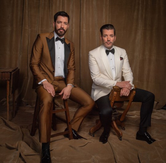 Property Brothers posing for portrait at Canada's Walk of Fame 25th Anniversary