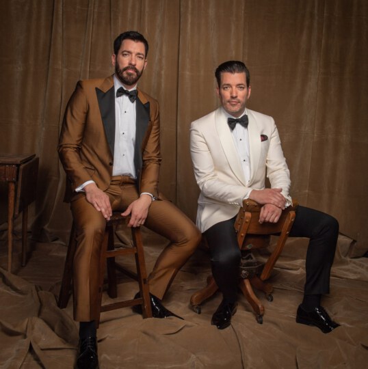 Property Brothers posing for portrait at Canada's Walk of Fame 25th Anniversary