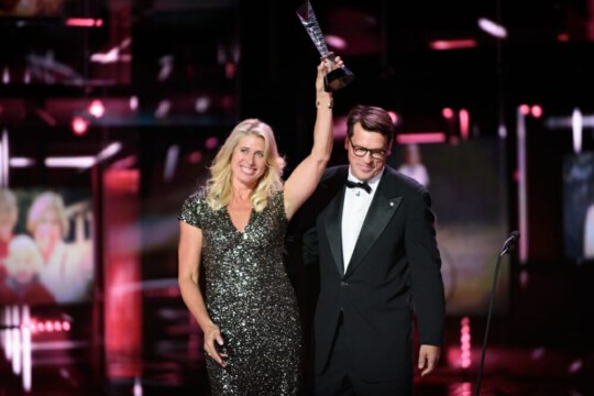 Silken Laumann and Johann Koss at 2015 broadcast show