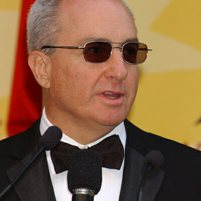 Lorne Michaels with sunglasses and tuxedo